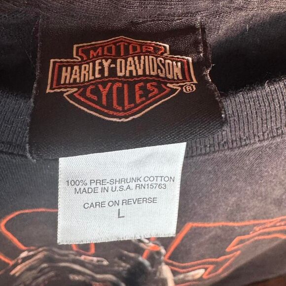 VTG Harley Davidson 105th Anniversary Black T-Shirt Large WV - Picture 7 of 8